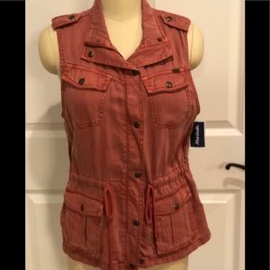Max Jeans Vest Salmon Color- Small-New Tags
